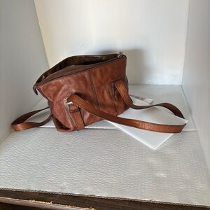 Etienne Aigner Tan Leather Shoulder Bag